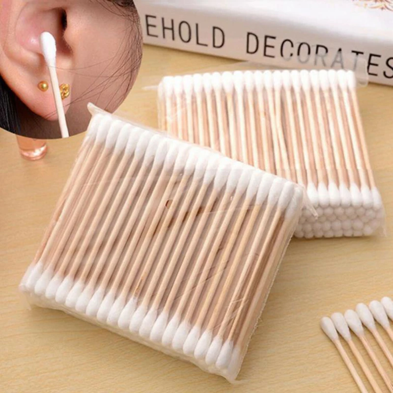 Wood Filler Stick - مسحة قطنية للمكياج مزدوجة الرأس ،