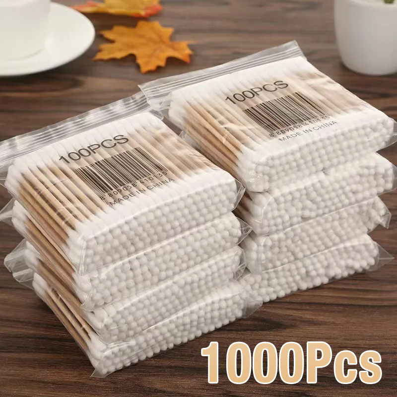 Wood Filler Stick - 500/1000 قطعة مزدوجة الرأس أعواد قطنية